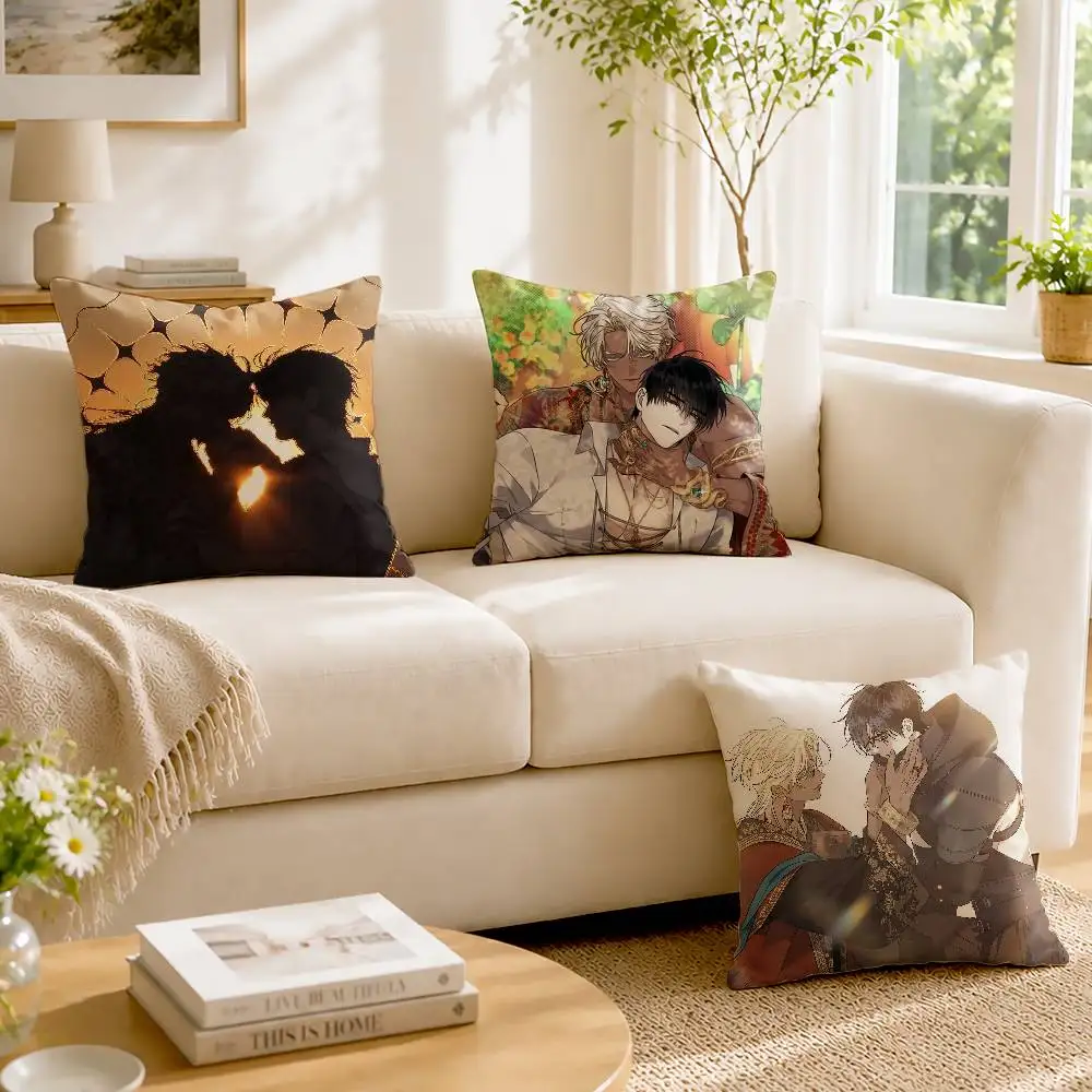 Housse de coussin carrée personnalisable Manhwa Blossoms of the White Night, taie d'oreiller imprimée double face