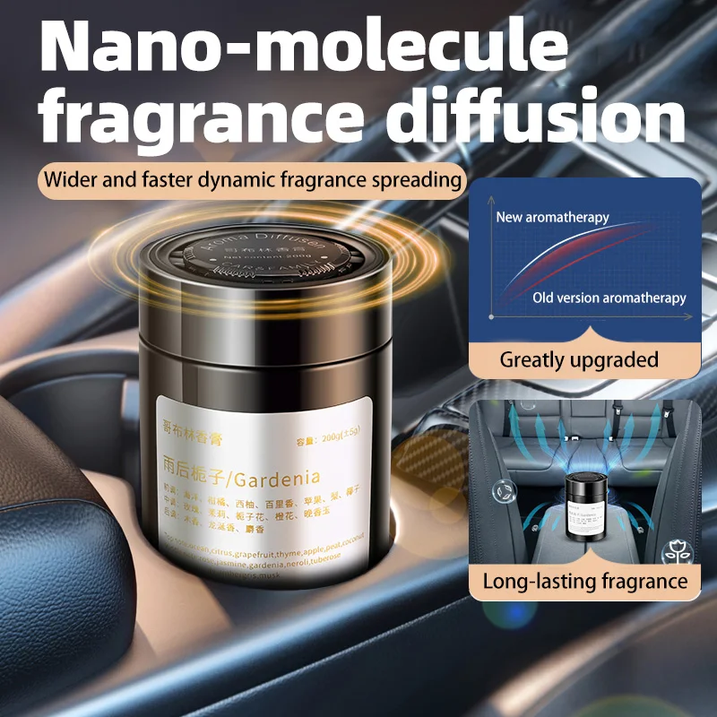 Désodorisant pour voiture, nouveau modèle d'encens essentiel pour voitures, baume parfumé solide pour hommes et femmes, parfum de voiture haut de gamme pour la maison et les véhicules, élimination des odeurs pour voitures neuves, air frais, articles cadeaux pour Halloween et Noël