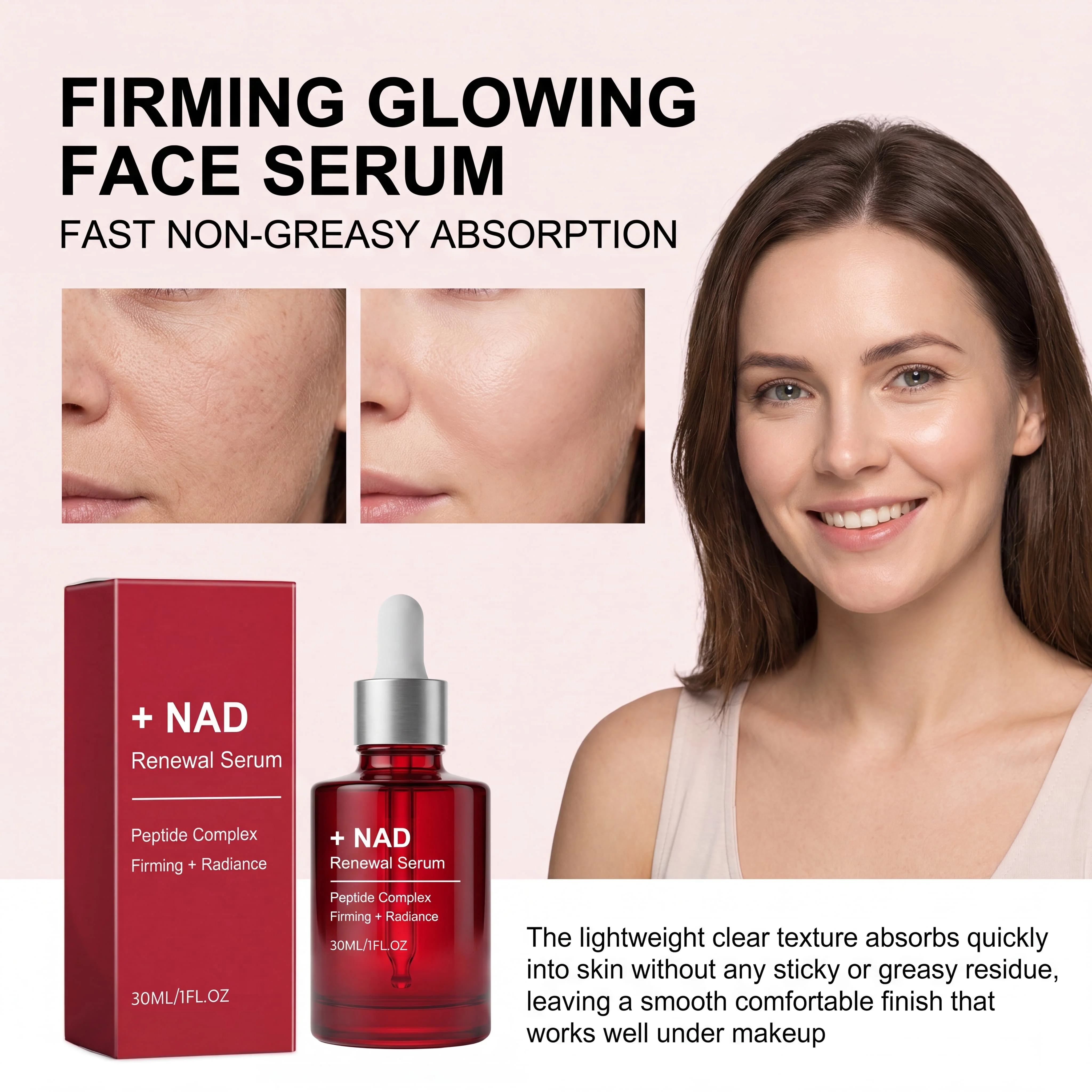 Hydrating Serum For Face Moisturizing Repairing Anti Aging Firming Smoothing Skin Care Collagen Nourishing Facial Essence Liquid