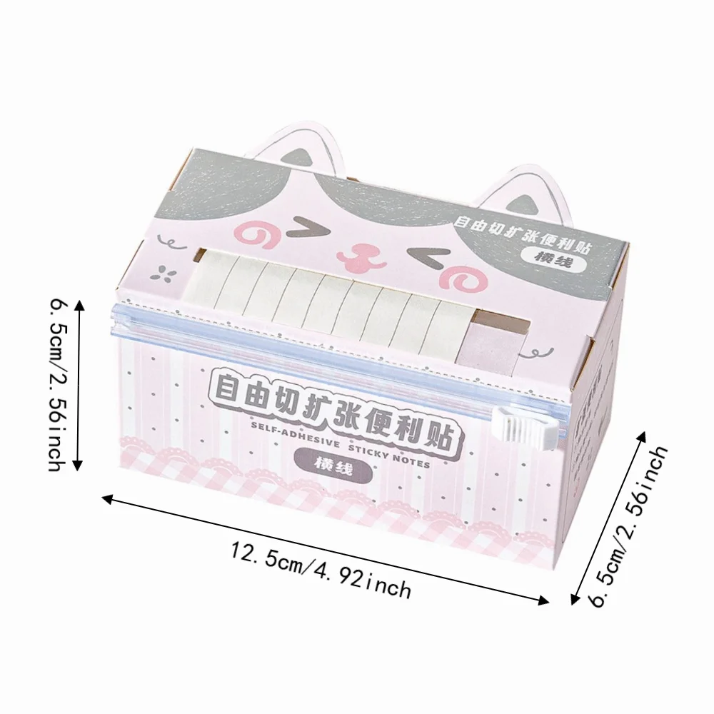 Afbeelding 7: Draagbare Kawaii Uittrekbare Sticky Notes Creatief Uittrekbaar Vierkant Schrijfblok Vrij te knippen Zelfklevende Cartoon Notitieblokken Cadeau