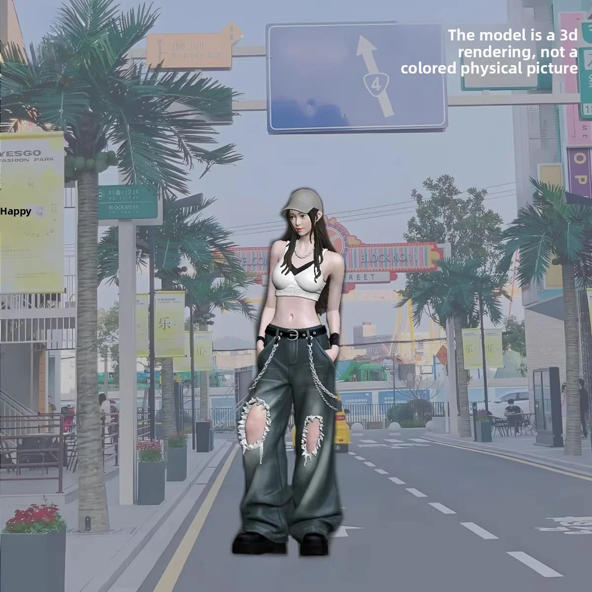 

1:43/64 Диорама Гараж Неокрашенная фигурка Модель Американской улицы Горячая девушка Модель игрушки