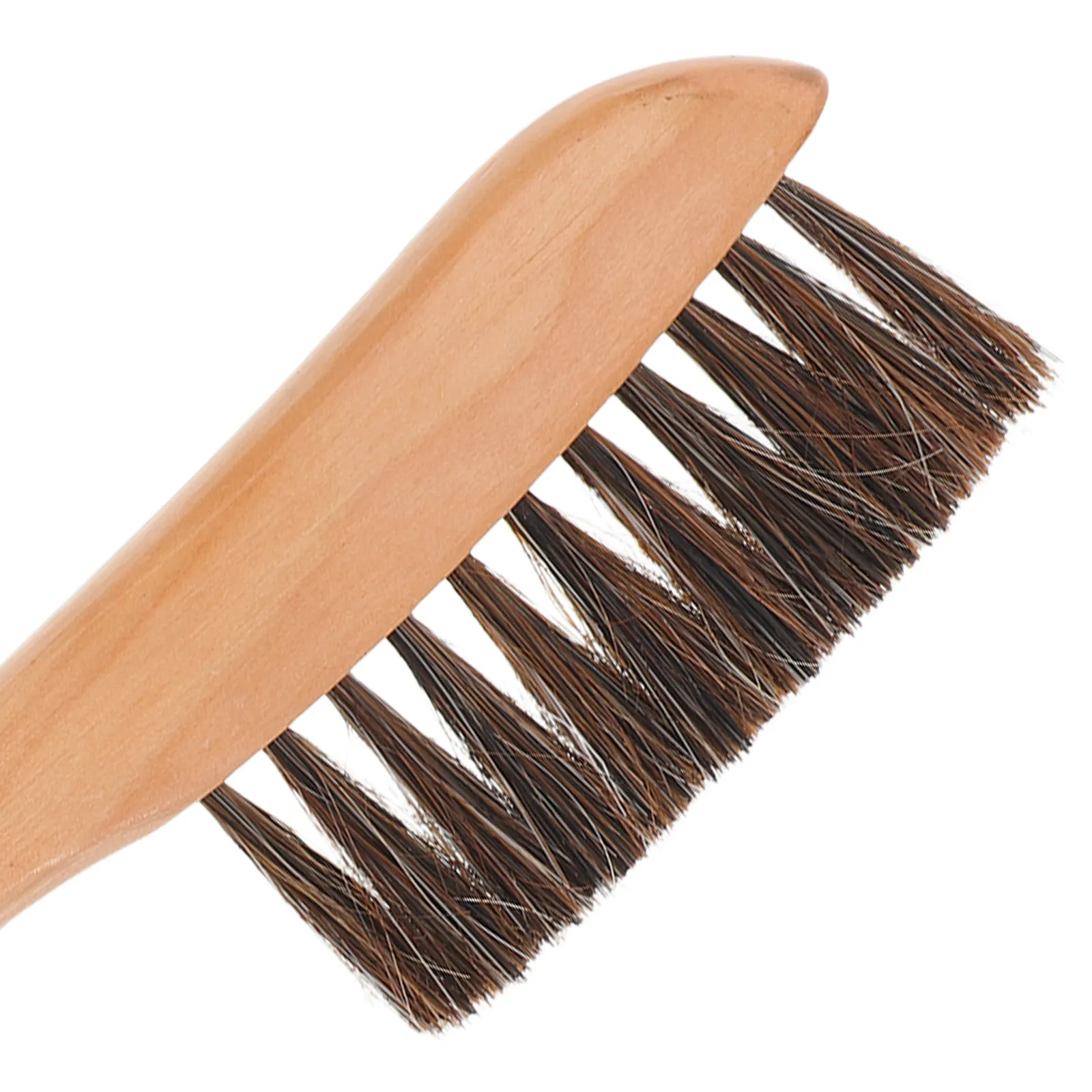 Horse Hair Pool Table Brush Gentle Felt Cleaning Tool Ergonomic Wood Handle for Billiard Snooker Table Edge Rail Deep Gap Dust