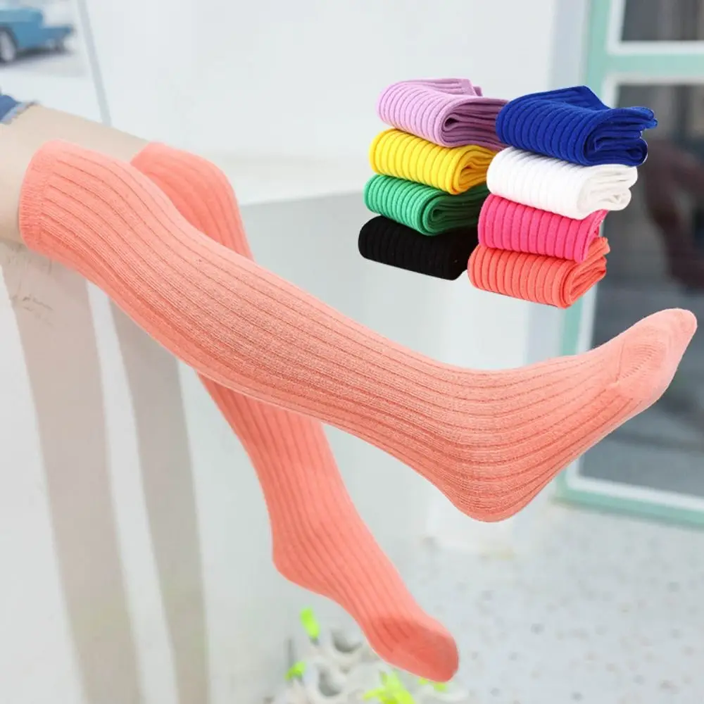 

for 3-12Y Baby Cute Candy Color Long Leg High Knee Socks Warmers Socks Kids Stockings