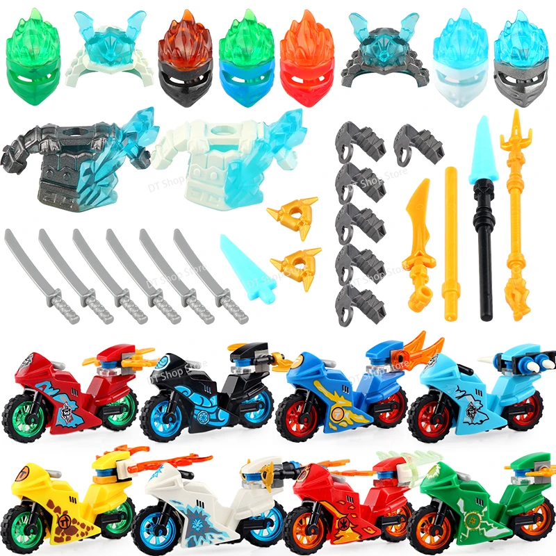 Cartoon MOC motorcycle Anime Bricks Mini Assemble Model Doll Action Figures Building Blocks DIY Toy Christmas Gifts