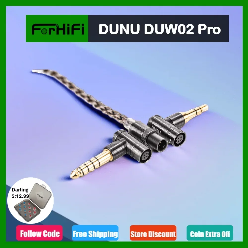 Dunu duw02 pro/duw 02 pro hochreines versilbertes occ kupfer kopfhörer kabel mit q-lock stecker system-2 pin/mmcx