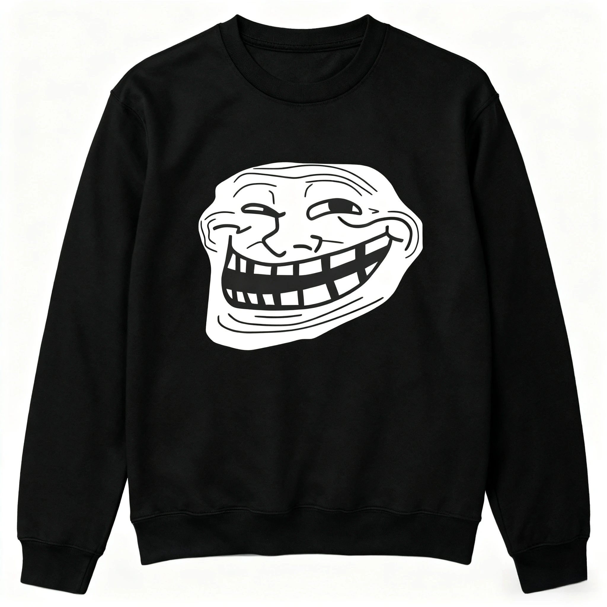 

Funny Expression Pattern Print Autumn and Winter Men's and Women's Long Sleeved Sportswear Casual Loose Outdoor Street Sports