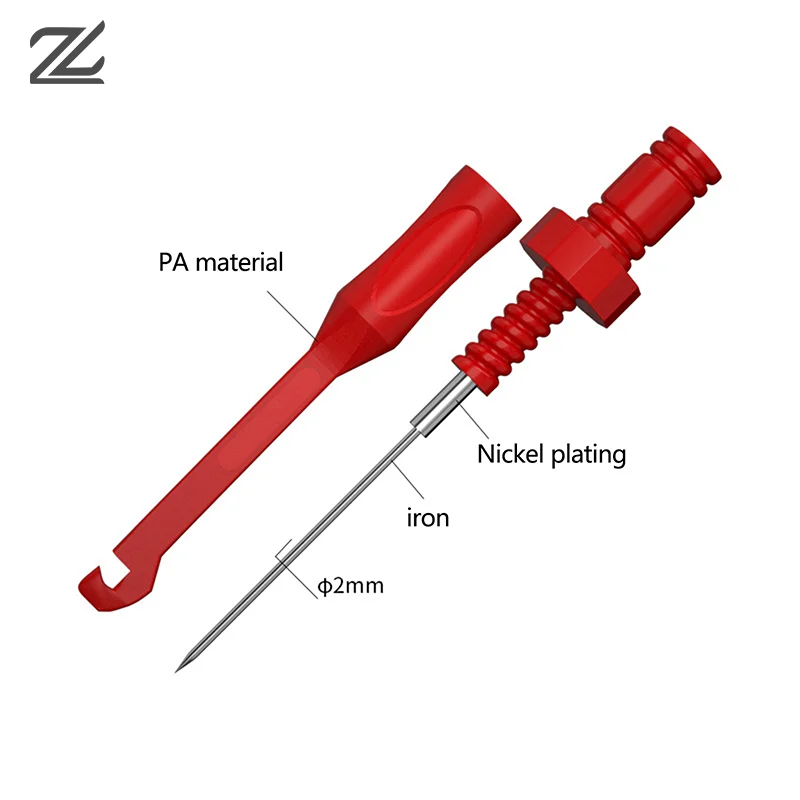 

QSS Test Probe Clip Non-Destructive Wire-Piercing Back Probe Pins 4MM Jack Quick Puncture Test Hook Tools Safety Test Clip