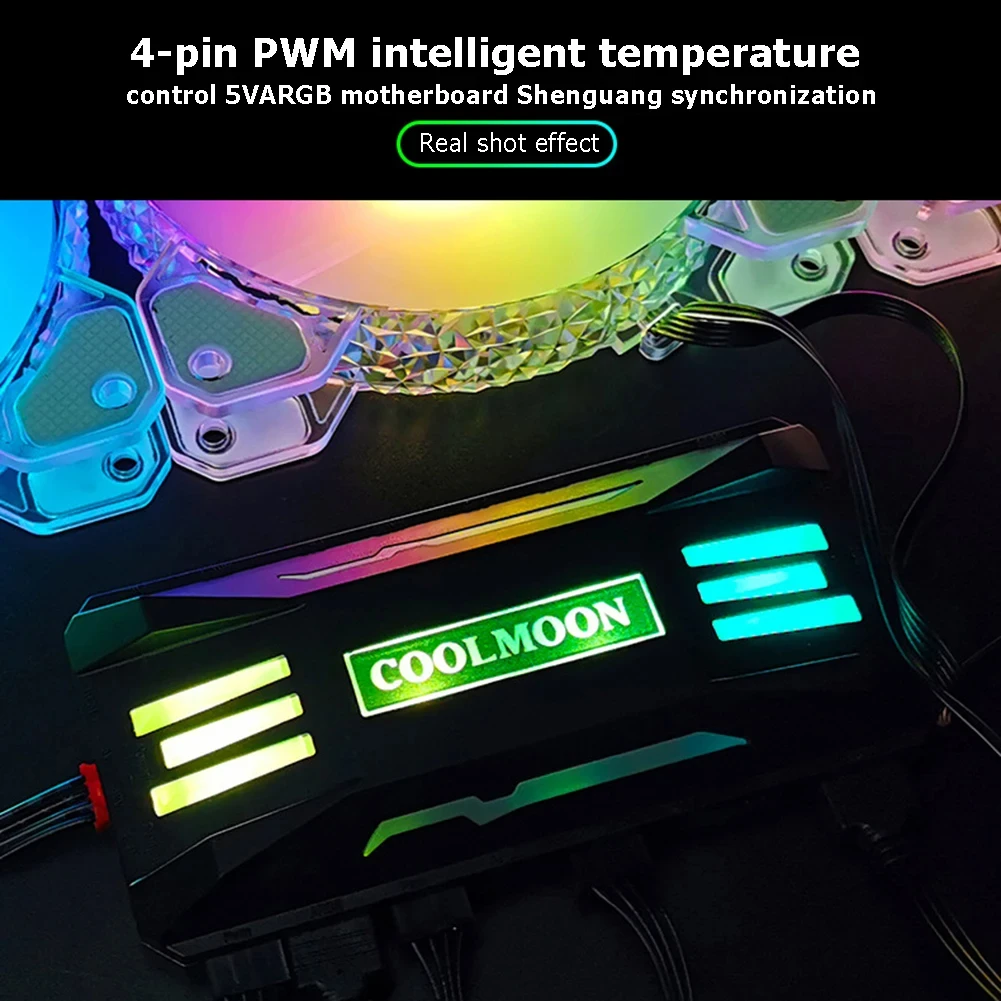 RGB Controller 4Pin PWM 5V 3Pin ARGB Cooling Fan Smart Intelligent Remote Control for PC Case Chassis