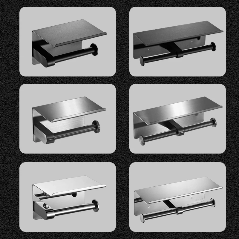 Papier Halter Bad Zubehör Wc WC Papier Halter Handy Roll Halter mit Regal Handtuch Rack MJ