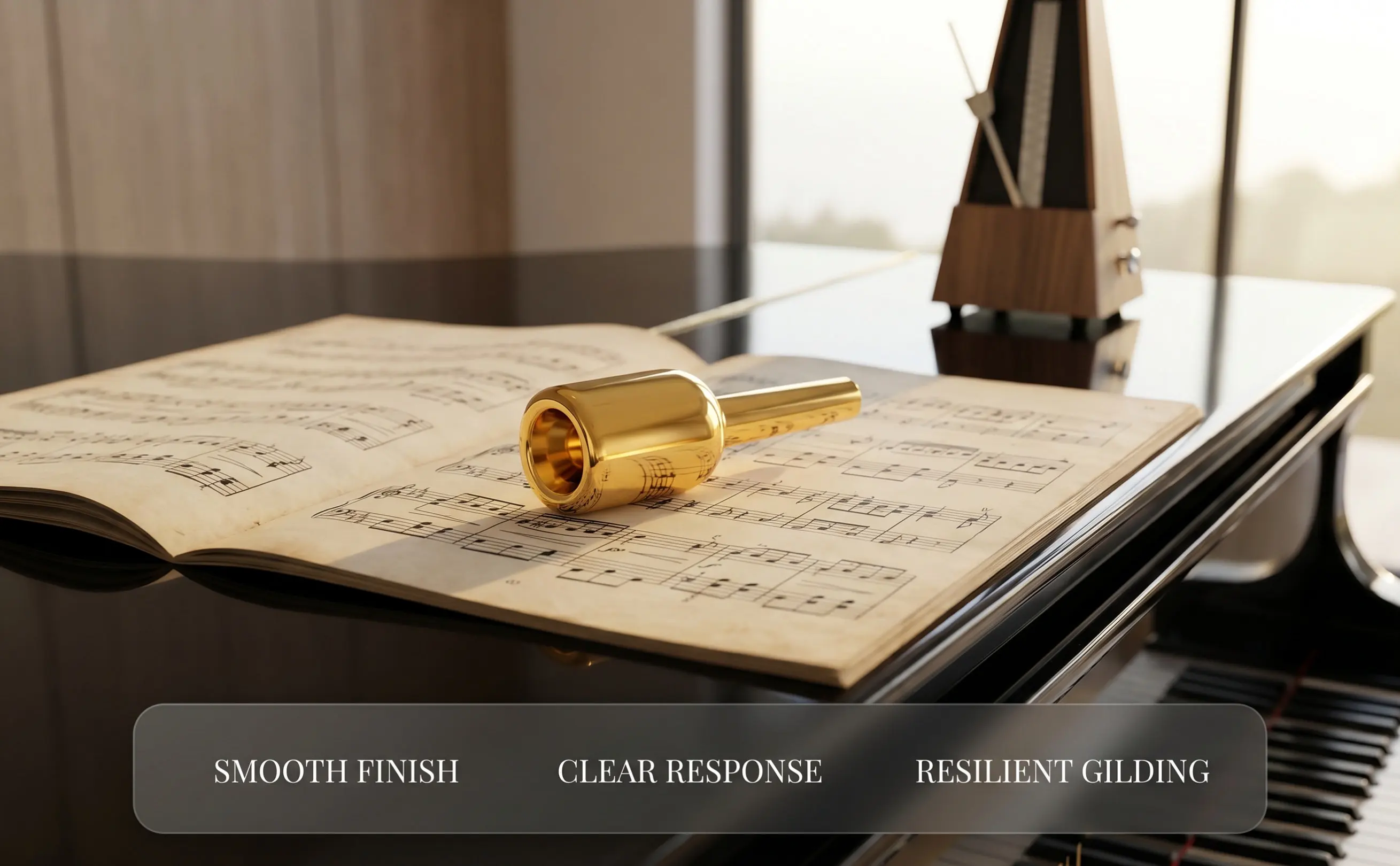 Gilded 3C Trumpet Mouthpiece Long-Lasting Replacement Professional Trumpet Accessory for Music Instrument Replacement