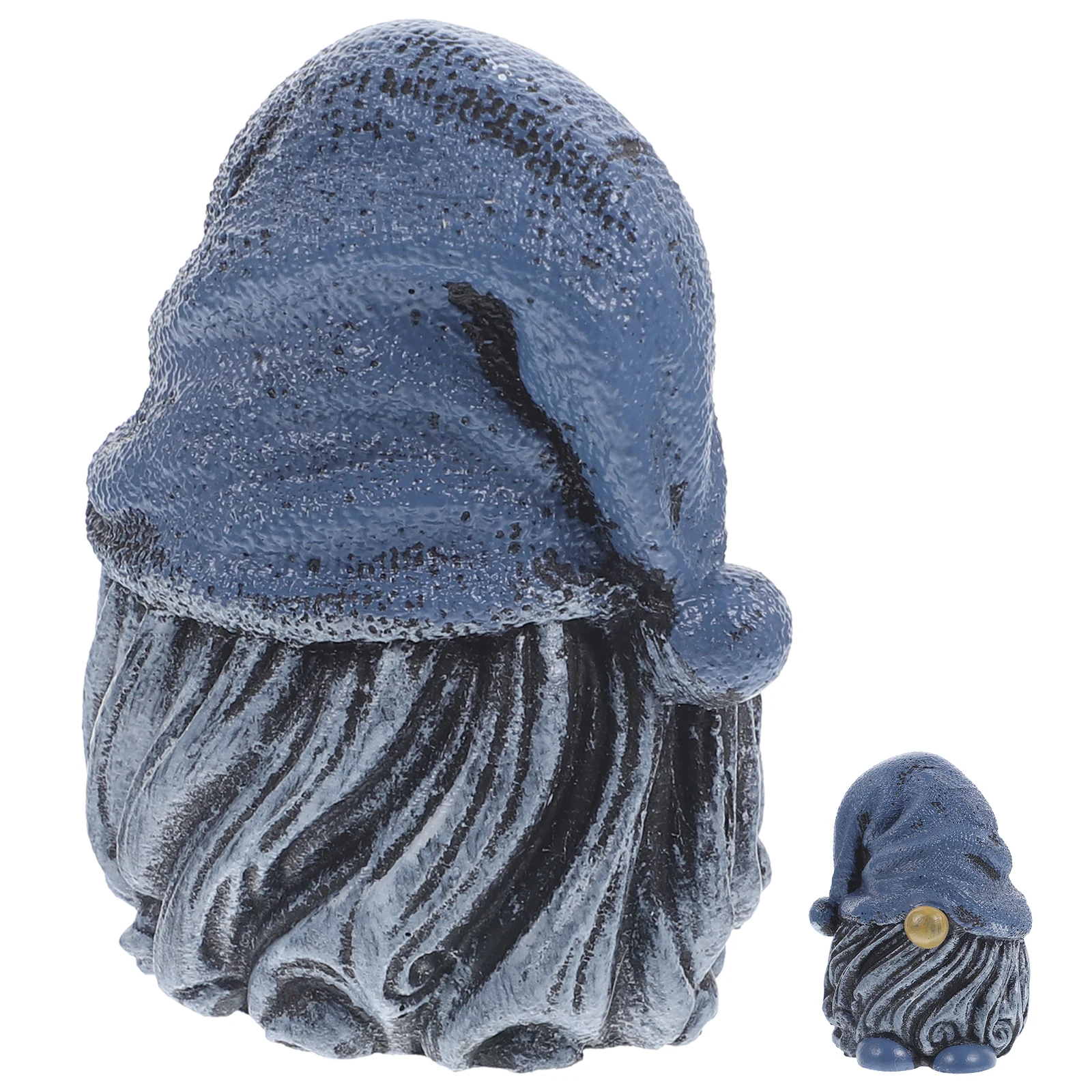 

Mini Resin Gnome Christmas Dwarf Ornaments Blue Hat Compact Durable Material Workmanship Gift Miniature Garden Home