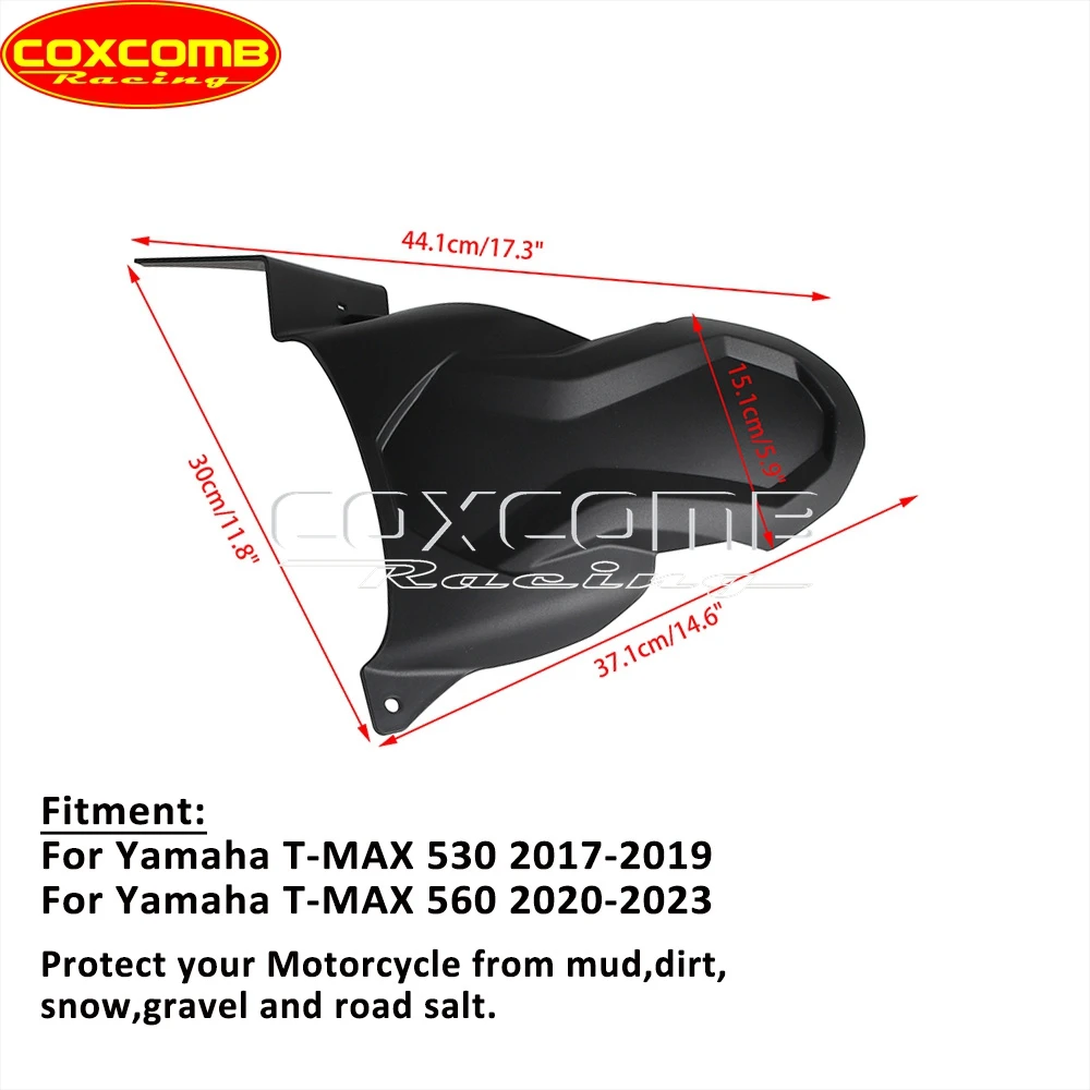 Motorcycle Rear Splash Dirt Mud Guard For Yamaha T-MAX530 17-19 T-MAX560 20-23 Tail Tidy Fender Fender Extender Mudguard Protect