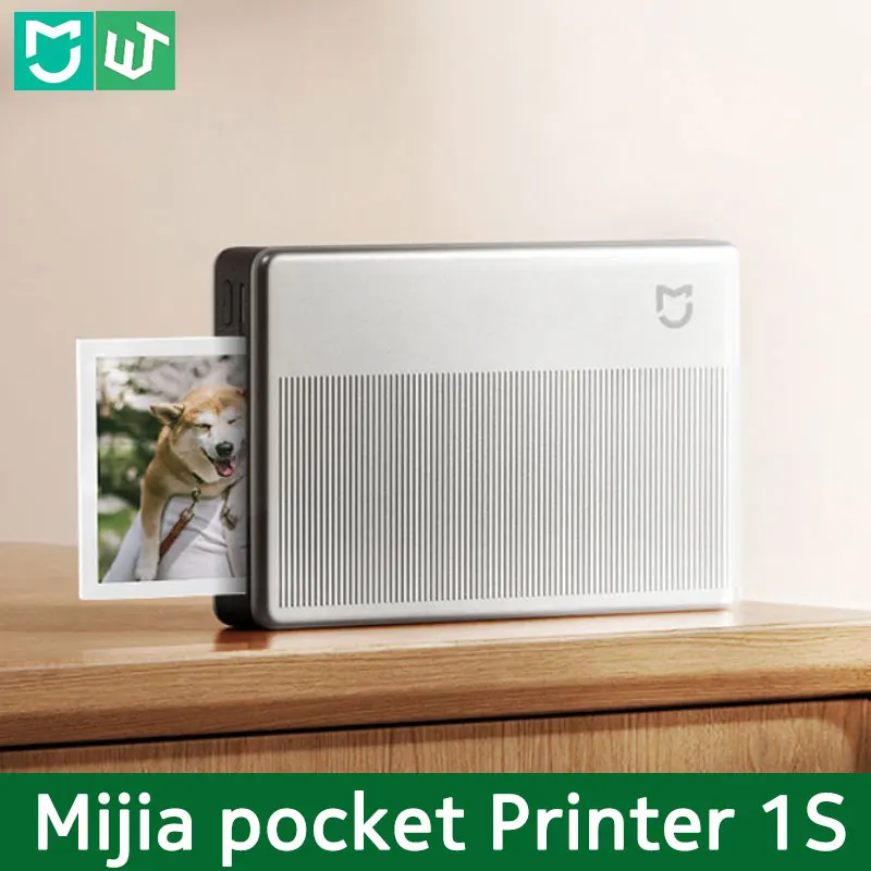 

Xiaomi Pocket Photo Printer 1S Wireless Bluetooth Thermal Print AR Video ZINK Inkless Technology Portable Printing Mi home APP