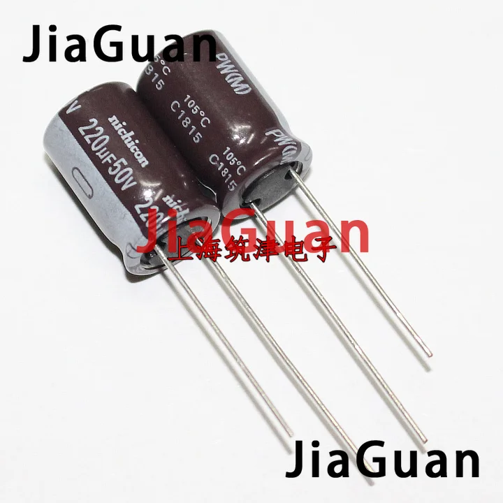 

50PCS NEW NICHICON PW 50V220UF 10X16MM electrolytic capacitor 50V 220UF High frequency long life pw 220uF/50V