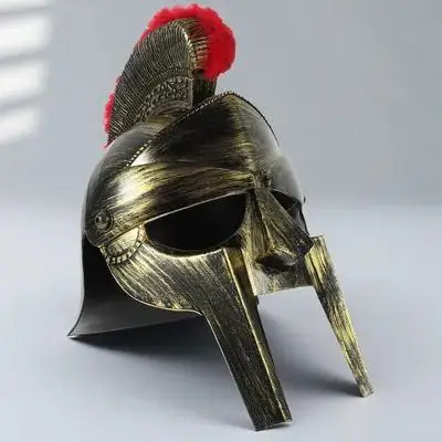 

Reusable Plastic Roman Warrior Cosplay Costume Hat Party Decor Adult Soldier Performance Headgear Roman