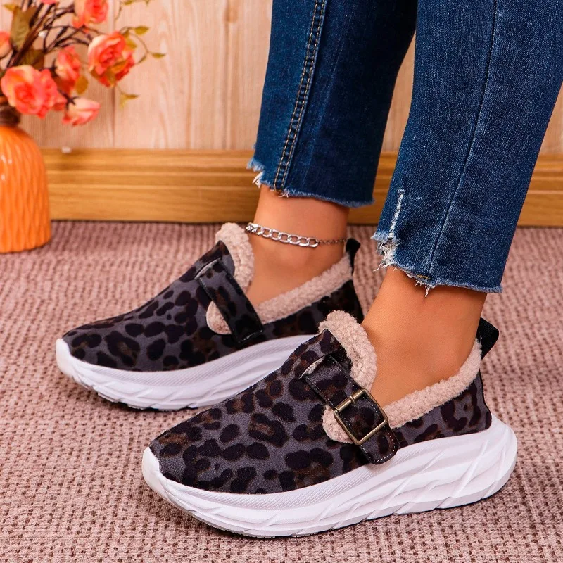 Shoes Female  Plus Size Slip on Women's Vulcanize Shoes Warm Women Sneakers Sewing Round Toe Platform Ladies Casual Shoes