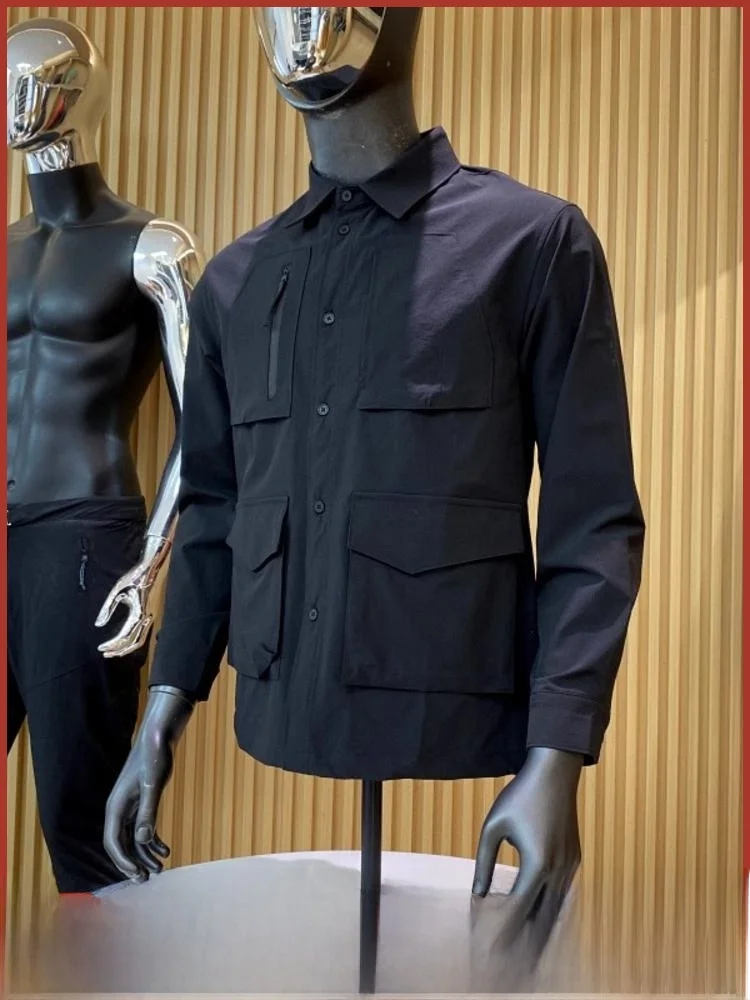 

Мужская повседневная рабочая одежда свободного кроя irt Sle Jaet Multiple kets, уличная рабочая одежда, осень 2025 Faion, универсальная верхняя одежда