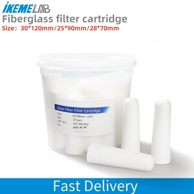 

IKEME GF Cellulose Thimble Filters for Lab Environmental Monitoring Soxhlet Fat Extractor 30*120mm Cellulose Extraction Thimbles