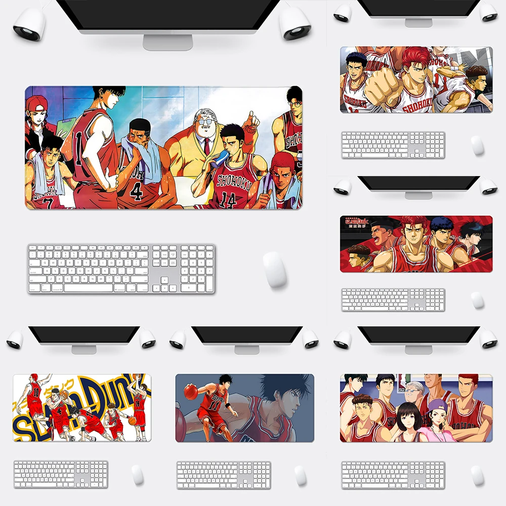 

Hot Anime Slam Dunk Mousepad HD Printing Computer Gamers Locking Edge Non-slip Mouse Pad XXL90x40cm Keyboard PC Desk Pad