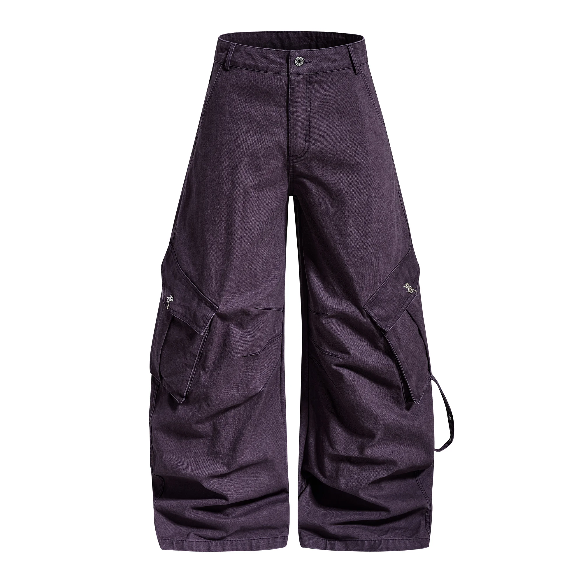 

GXFortune American Retro ket Knife Wide Leg Work Pants Loose ape Lazy Long Trousers ex Casual Cotton Pants