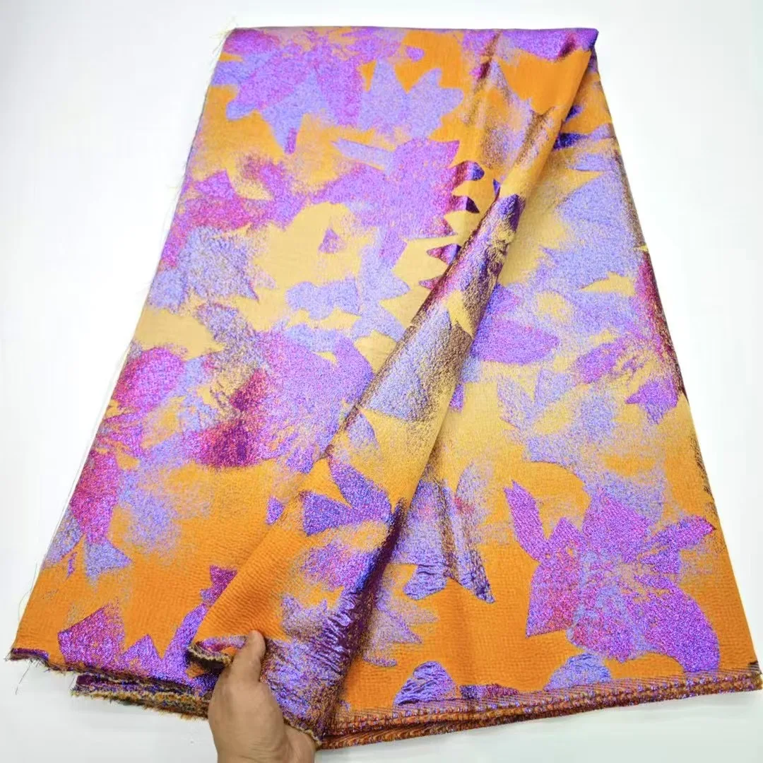 

African Brocade Lace Damask Lace Fabrics 2025 High Quality Nigerian Jacquard French for Sewing Women Party Dresses HHD6319