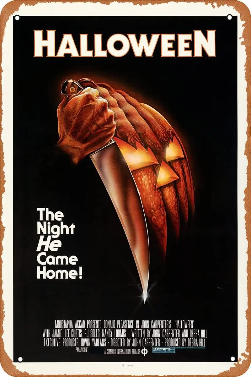 Halloween by Robert Gleason 1978 Poster Movie Tin Sign Vintage Retro Style Metal Sign for Cafes Bars Pubs Man Cave Home Wal sign
