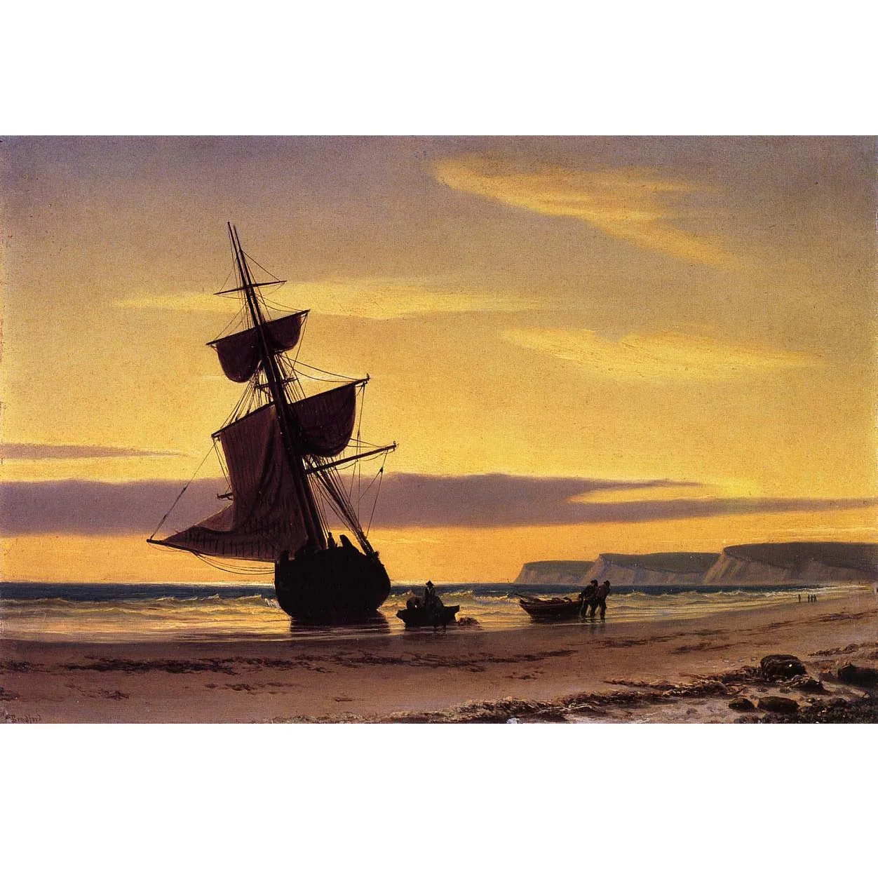 

William Bradford painting,Coastal Scene,Hand painted famous painting reproduction,Seascape oil painting,Home decoration picture