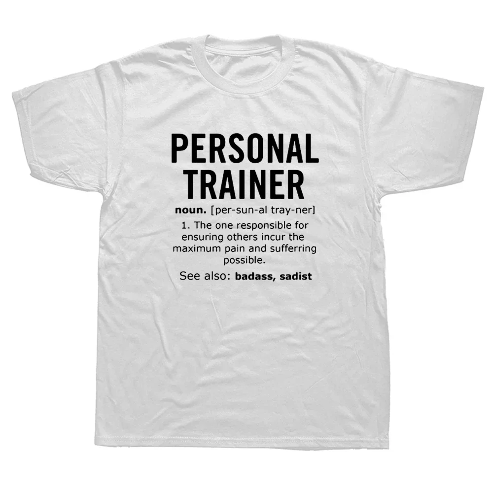 Short Sleeve T-shirt Mens oversized tee summer top Funny Personal Trainer Job Definition Noun T Shirts Graphic Cotton Streetwear