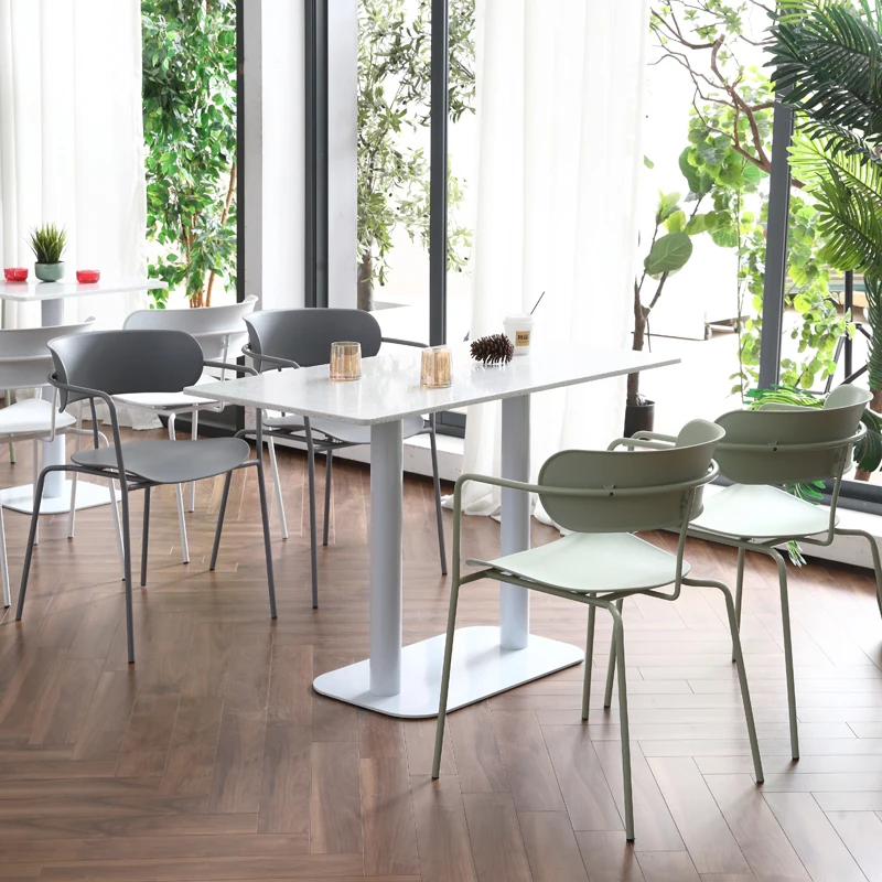 Designer Moderne Pub Stoelen Witte Salontafel Zet Thee Rond Mini Tafel Franse Stoel Salontafel Muebles De Cafe Meubels