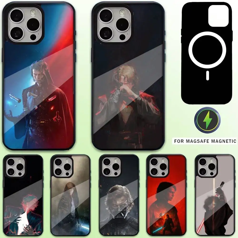 

Cool Anakin S-Skywalker Phone Case For iPhone17,16,15,14,13,12,11 Plus,Pro Max Magnetic For Magsafe Wireless Charging