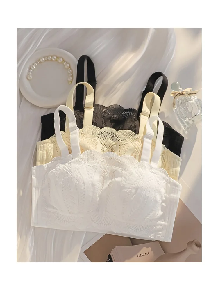 MOYISU 여성용 스트랩리스 브라, 큰 가슴, 작은 미끄럼 방지, 풀업 가슴, 처짐 방지, 슬림 브라, 여름