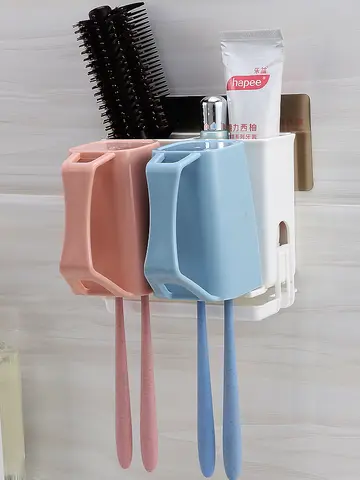 벽걸이 칫솔 홀더 세트 배수구 없음 배수구 있음 욕실 커플 컵 배수구 없음 배수구 있음 스티크 붙이는 방식 PP 재질 배수구 없음 배수구 있음 치약 홀더 칫솔 홀더