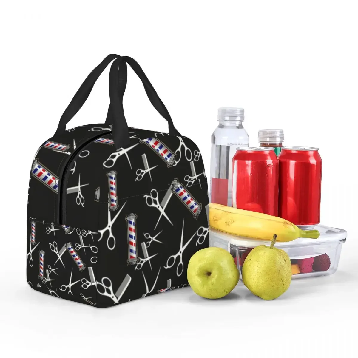 Custom Baber Shop Hairstylist Hair Dresser Tools Lunch Box for Women Cooler Thermal Food Insulated Lunch Bag School Children