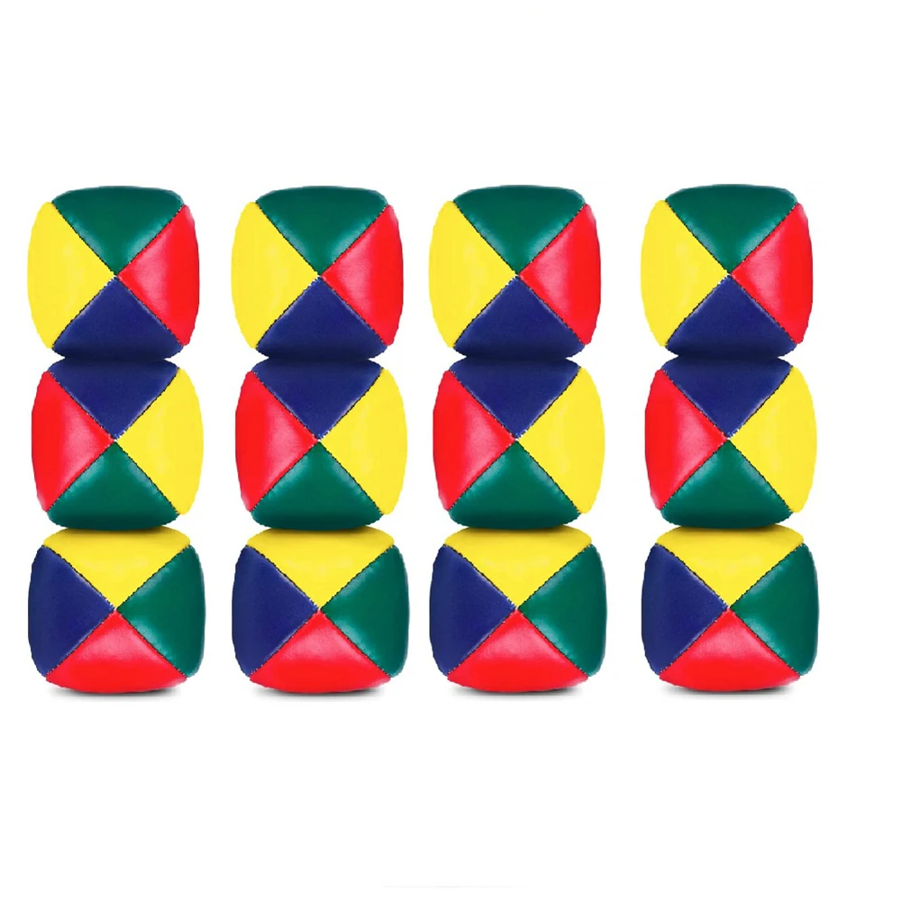 12pcs Outdoor Throw Sports Multi-Colored Bag Circus Toy Anti-deformation Strong Stitching for Kids Adults Beginner