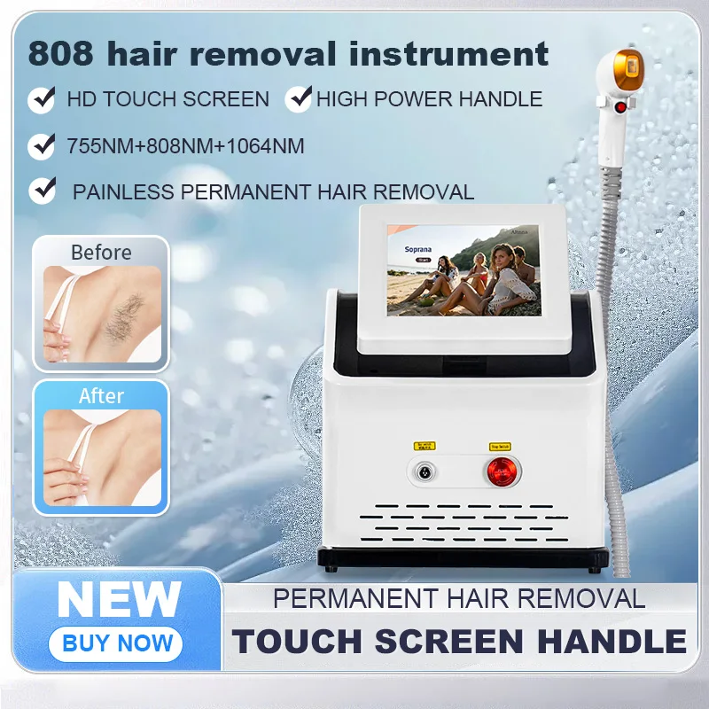 

3000W Laser Hair Removal Machine 3 Wavelengths 755 808 1064NM Permanent Painless Facial And Body Hair Removal 5