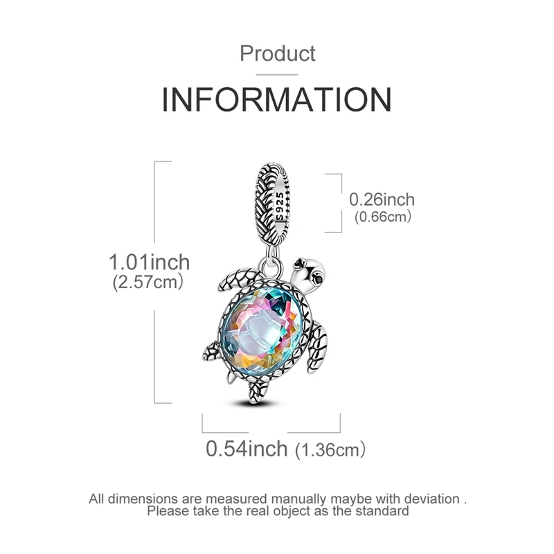 مولا 1 قطعة رائجة البيع 925 الفضة السلاحف البحرية سحر صالح الأصلي سوار DIY امرأة مجوهرات