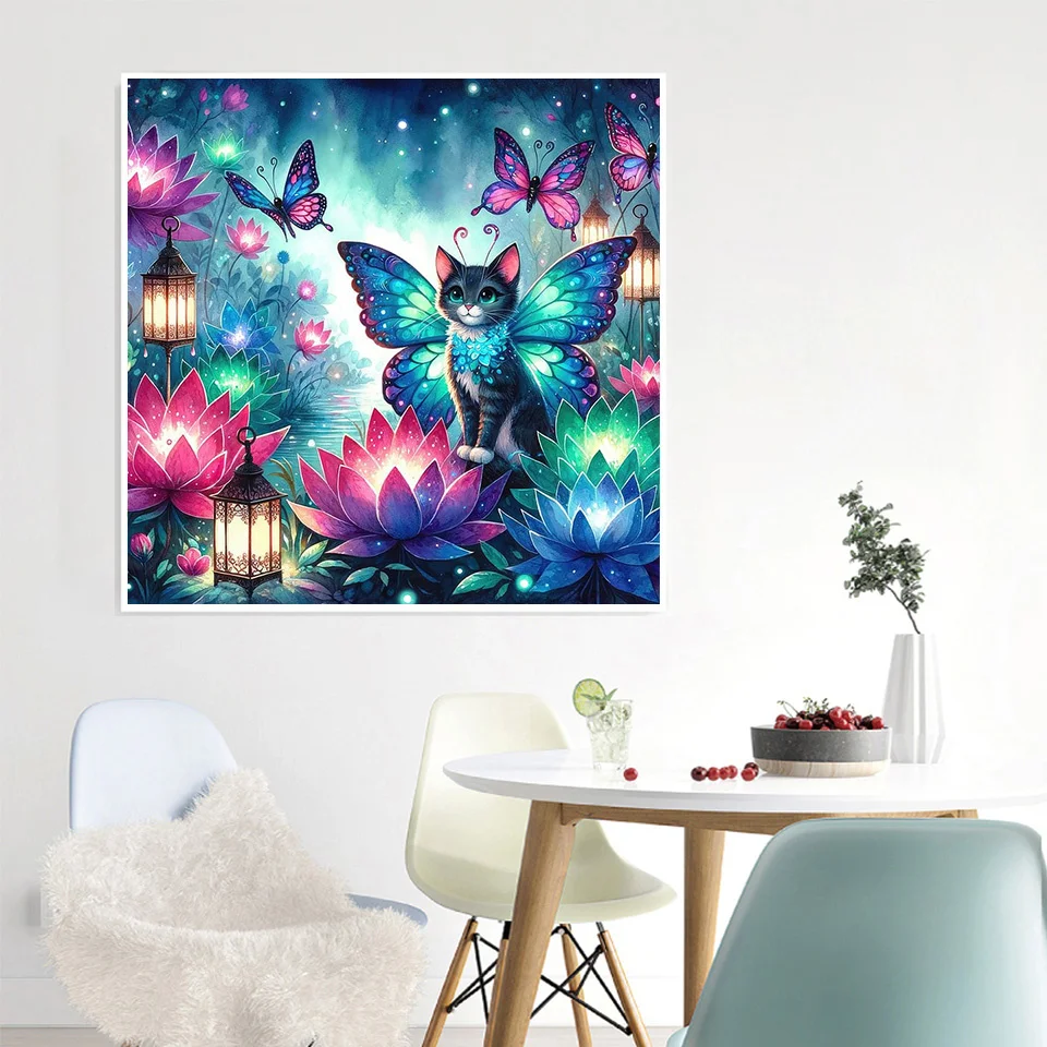 AZQSD 5D DIY Diamond Painting Colorful Flower AB Drill Cross Stitch Kits Embroidery Full Sets Landscape Wall Decorative