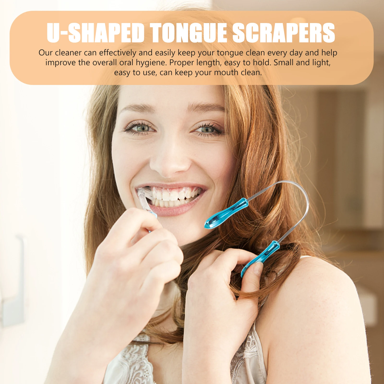 

1Set Stainless Steel Tongue Scraper Smooth Surface Tongue Cleaner Oral Care Tool Remove Food Residue Freshen Breath