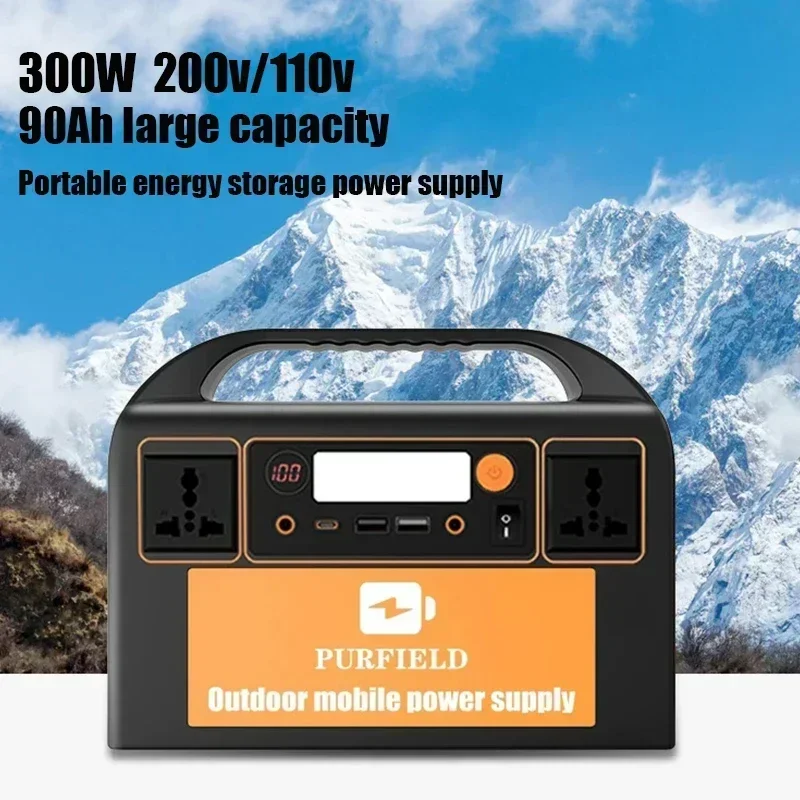 Noya raye 300W Portable Power Station 220V 110V AC DC Outdoor 315WH Solar Generator 90000mAh/3.7V Battery Emergency Power Supply