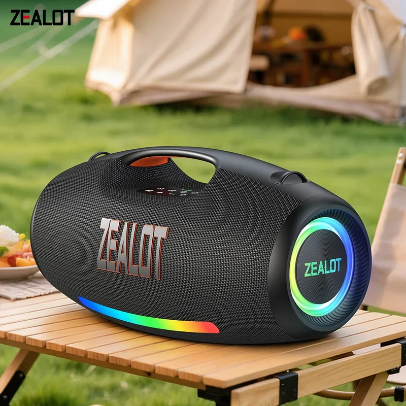 

zealot-s89 250W Waterproof Portable Loud Bluetooth Speaker, Wireless Outdoor Boombox SubwooferTriple Passive Radiators-Deep Bass