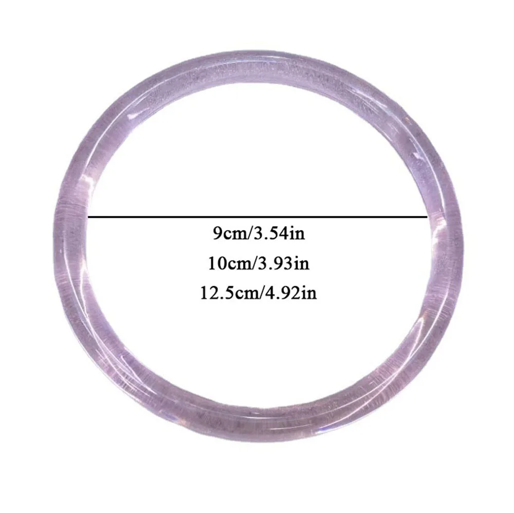 1Pcs Acrylic Round Bag Handle Transparent Colored Purse Frames Clasp Handbag Sewing Brackets Handles Bag Accessories 9/10/12.5cm