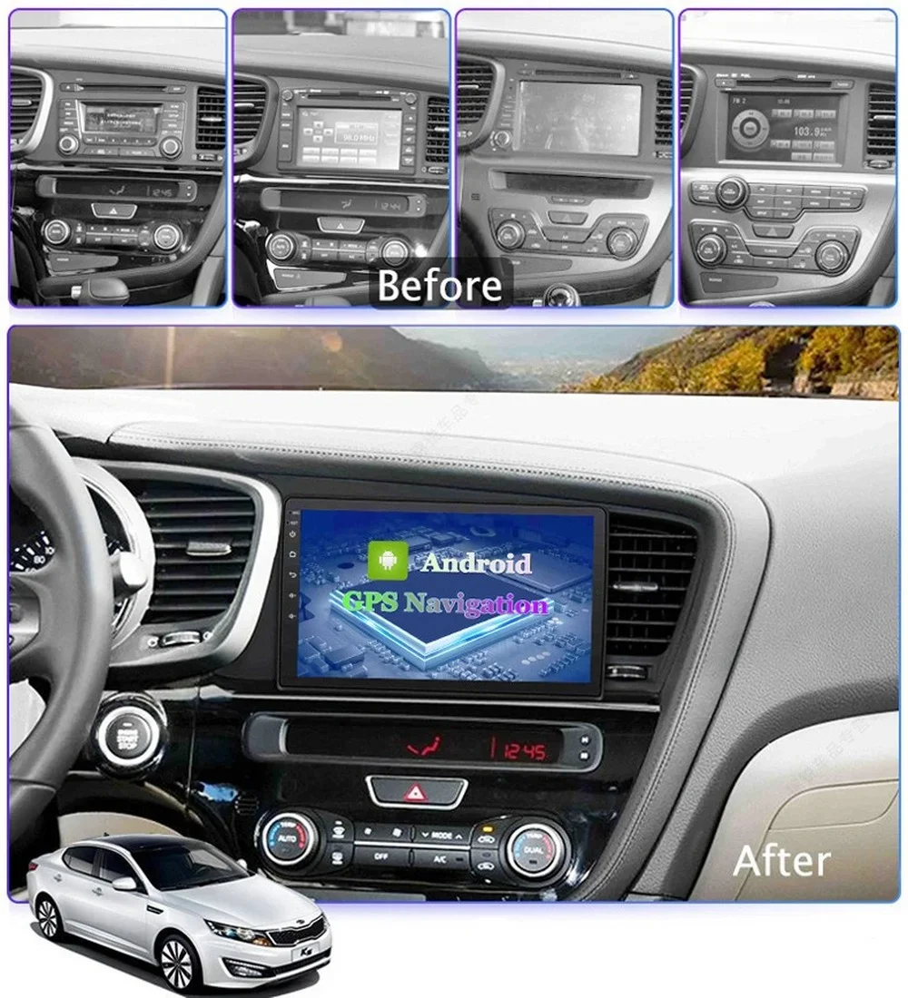 Android Car GPS Navigation For KIA K5/Optima 2011-2015 Radio Head Unit With RDS BT Mirror-Link Wifi Aux 4G AHD DSP CARPLAY