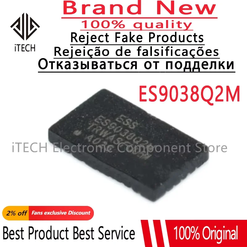 1pcs/lot Original ES9038Q2M 9038Q2M ES9038 9038Q2 QFN 100% New and Genuine