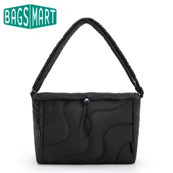 BAGSMART Shoulder Tote Bag Lightweight Puffer Crossbody Purses with Adjustable Strap Women's Bags For School College 2025 new