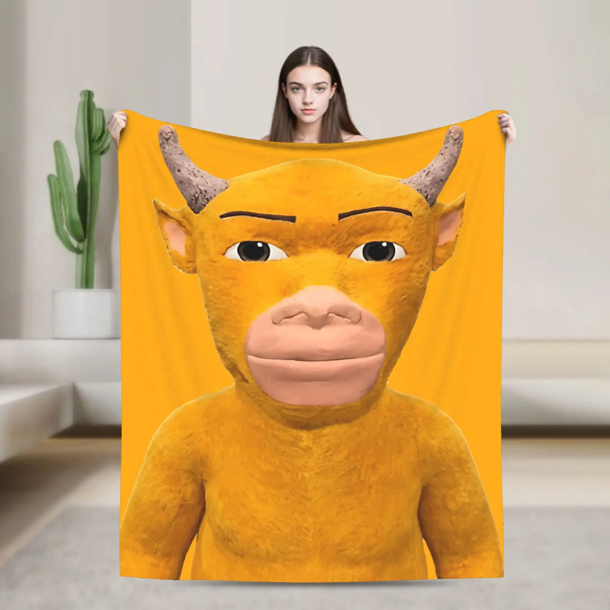 Niu Lai Cow Chinese Animation movie Plush Blanket Students Flannel Bedding Throws For Home Decor Super Bedspread Birthday Gift