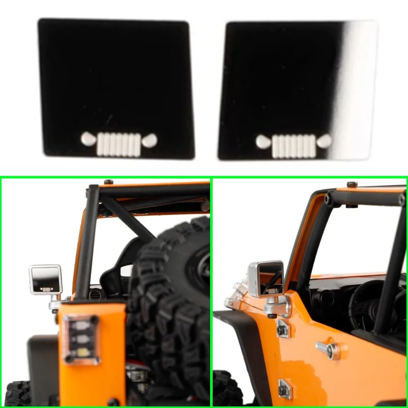 

1 Pair Simulation Metal Rearview Mirror Piece for 1/12 RC Crawler Car Mikaxin H12Y Accessorie