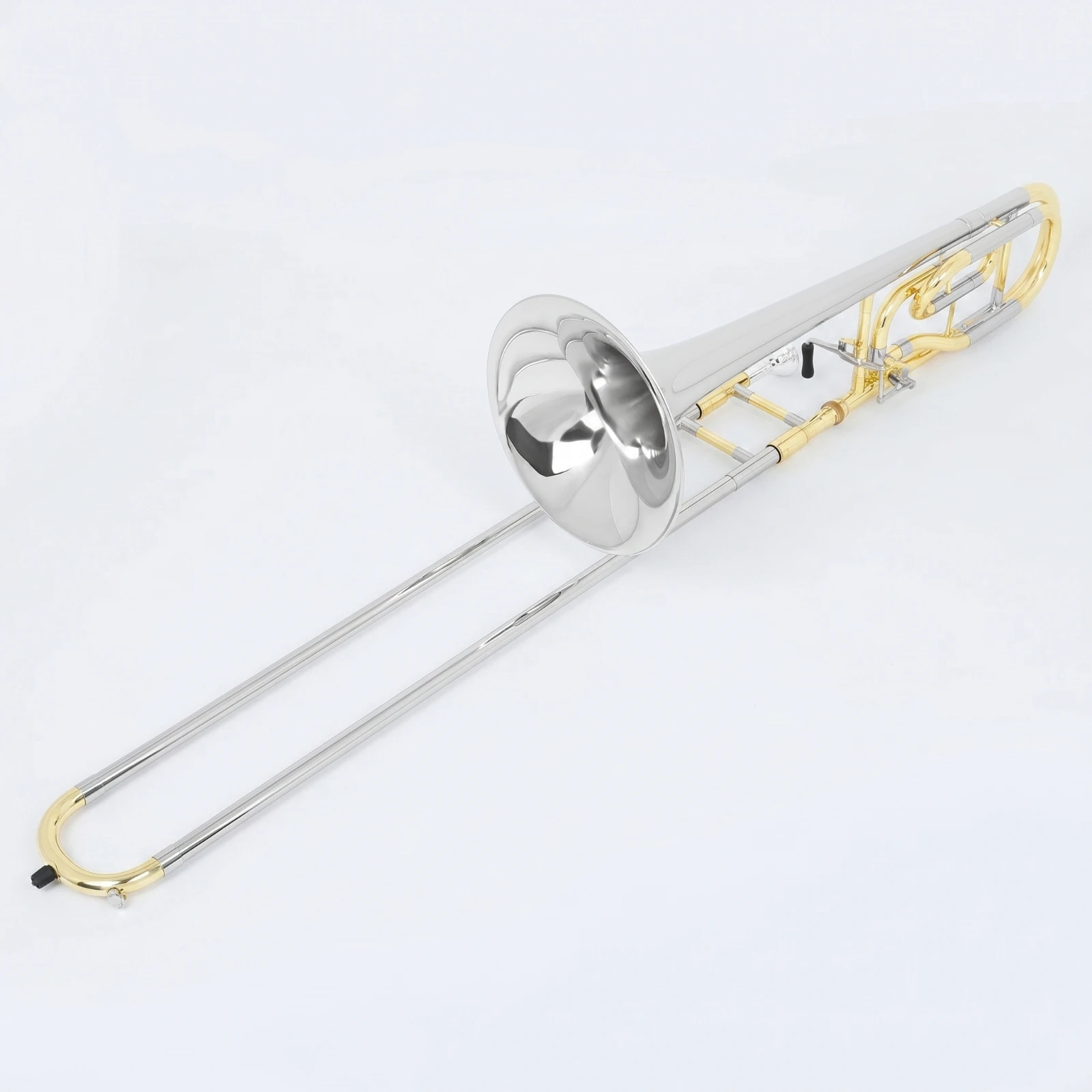 Slide Trombone with Hard Case Complete Kit Slide Trombone with Case Brass Instrument Straight Portable for Students, Lessons