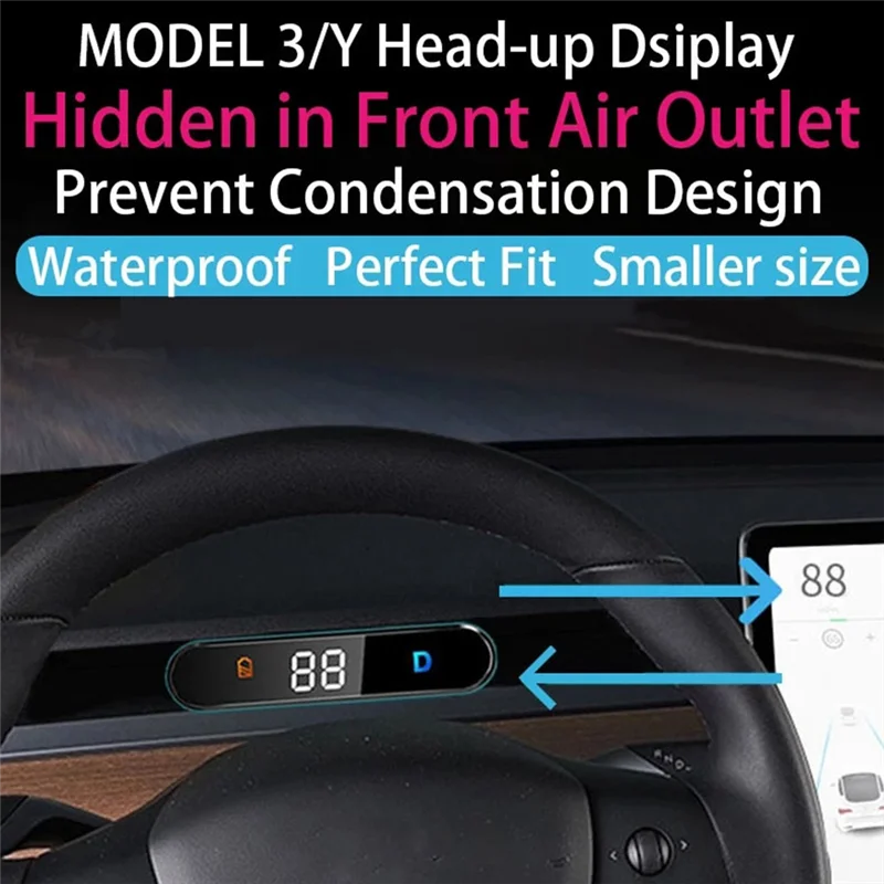 

Car HUD Head-Up Display for Tesla Model 3 Model Y Dashboard Dedicated Electronics Digital