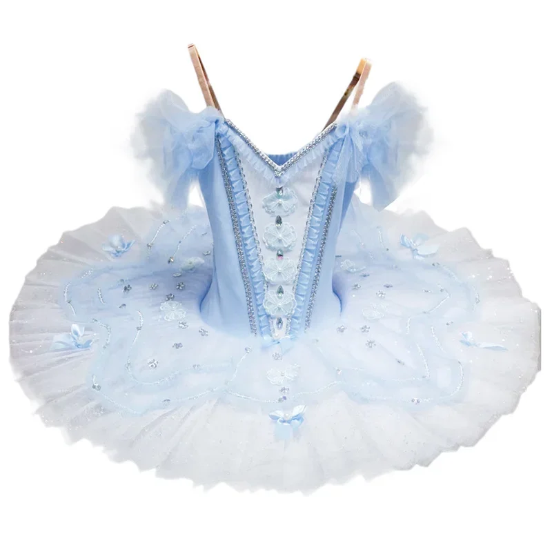 

Year Tutu Ballet Blue Angsa Lake professional belly dance costume top blue ballerina dress adult daughter