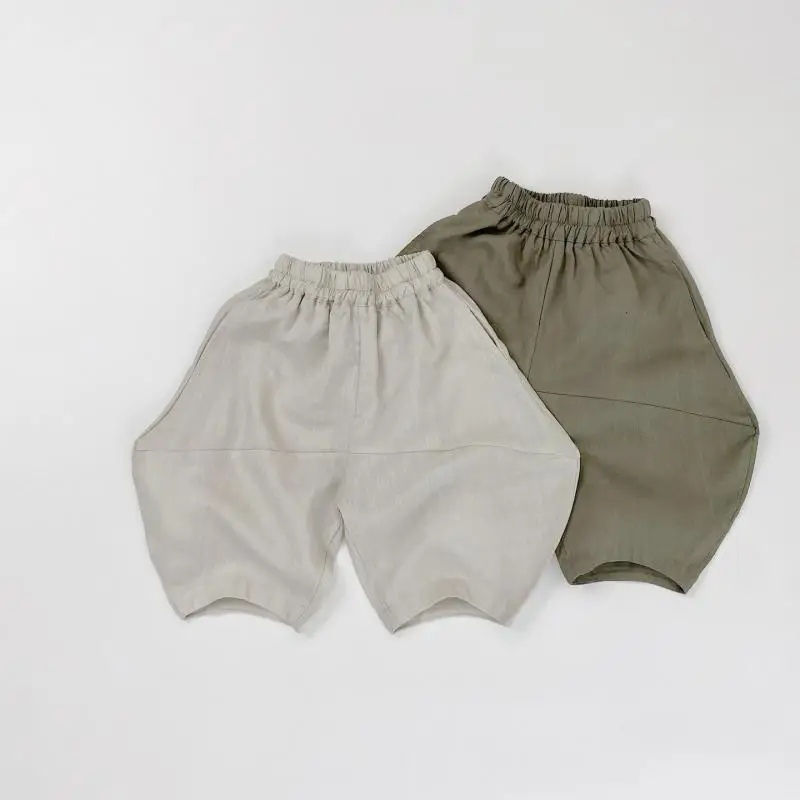 

2026 Summer New Children Loose Shorts Harem Pants For Boys Girls Thin Cotton Casual Pants Baby Solid Shorts Kids Clothes